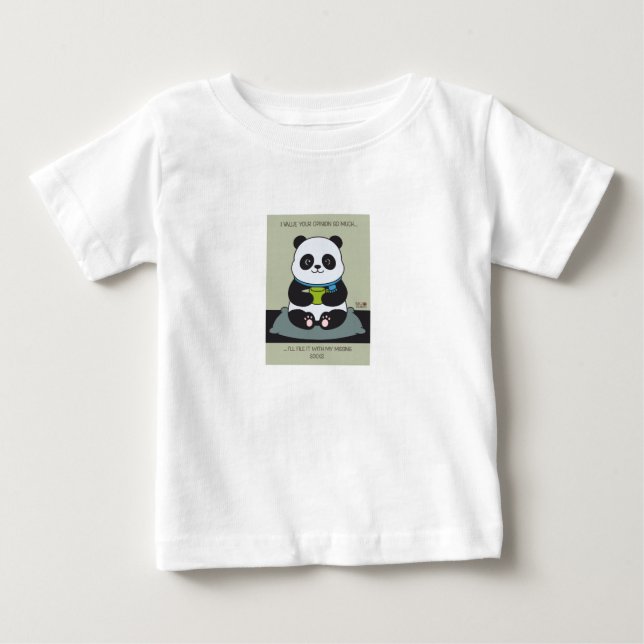 Camiseta Funny Custom Sarcastic Panda Opinion Coworker Gift (Frente)