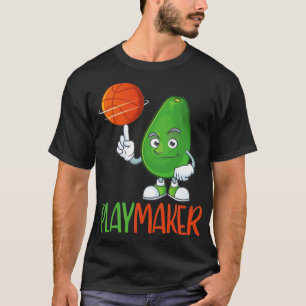 Camiseta Funny Cute Avocado Basketball Playmaker
