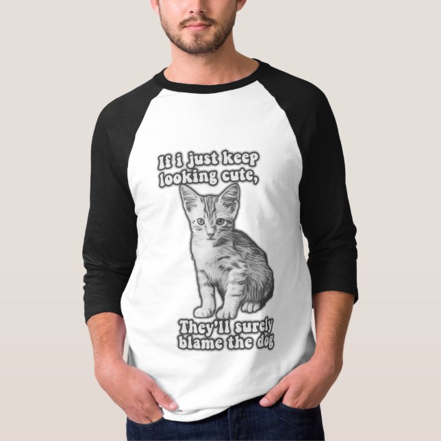 Camiseta Funny cute cat meme for cat owners & kitty lovers (Frente)