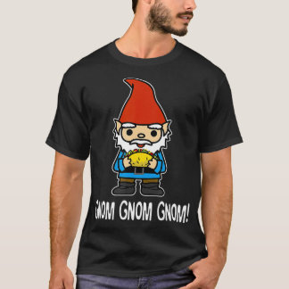 Camiseta Funny Cute Gnome Eating a Taco Saying Gnom Gnom Gn