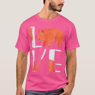 Camiseta Funny Cute I Love Pig Shirt Farm