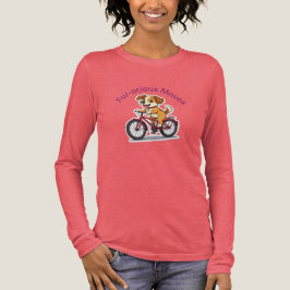 Camiseta **Funny Cycling Dog – Cute Dog Riding a Bicycle Il