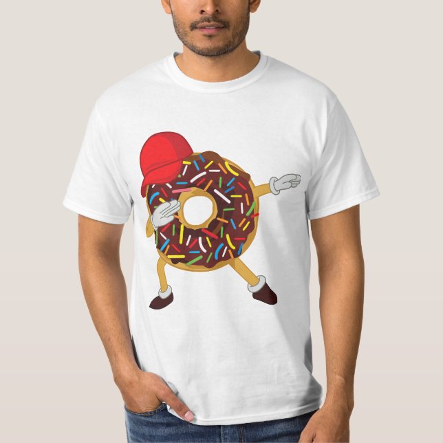 Camiseta Funny Dabbing Chocolate Sprinkles Donut (Frente)