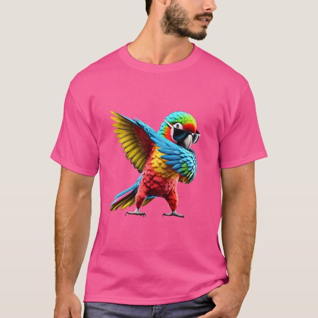 Camiseta Funny Dabbing Parrot Bird Lover Dab Birdwatch C (Frente)