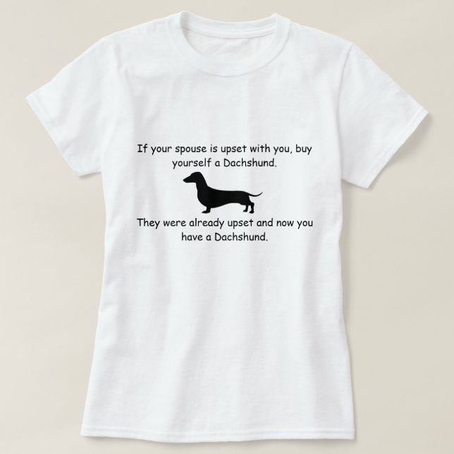 Camiseta Funny Dachshund  (Frente do Design)