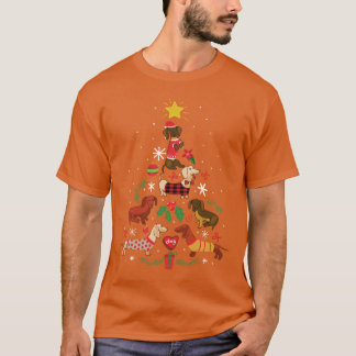 Camiseta Funny Dachshund Christmas Tree Shirt Ornament Deco