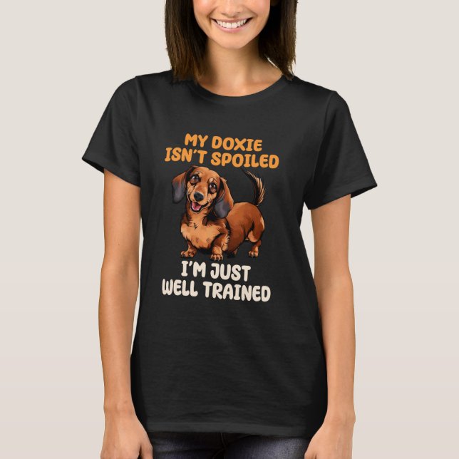 Camiseta Funny Dachshund Owner Doxie Lover mimou Pai da mãe (Frente)