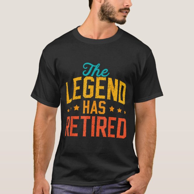 Camiseta Funny Dad Grandpa Retirement The Legend Has Retire (Frente)