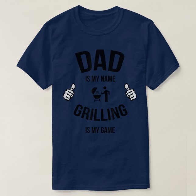 Camiseta Funny Dad Grilling , Funny Grilling ,Grill Master  (Frente do Design)