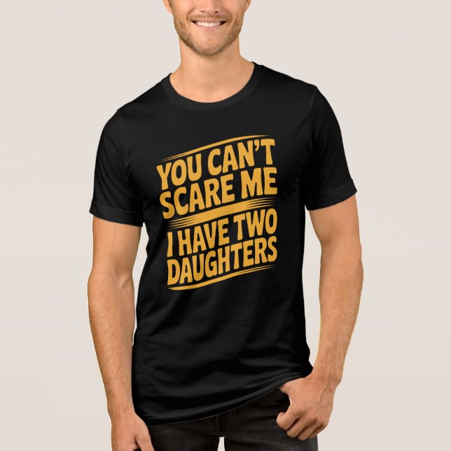 Camiseta Funny Dad Of Two Daughters  (Frente)