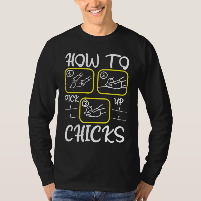 Camiseta Funny Dating Coach How To Pick Up Chicks Speed Dat (Frente)