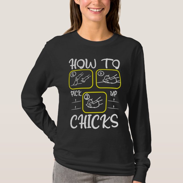 Camiseta Funny Dating Coach How To Pick Up Chicks Speed Dat (Frente)