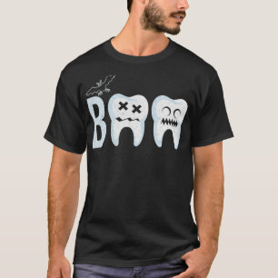 Camiseta Funny Dental Halloween Boo Hygienist Teeth Assista