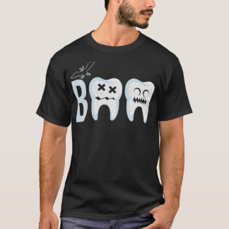 Camiseta Funny Dental Halloween Boo Hygienist Teeth Assista