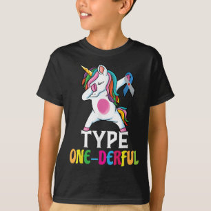 Camiseta Funny Diabetic Unicorn Type One Maravilhoso Type 1