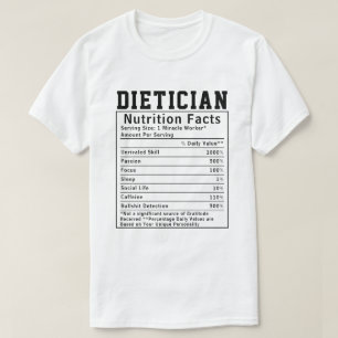 Camiseta Funny Dietician Nutrição Fata Saúde Trabalhadora