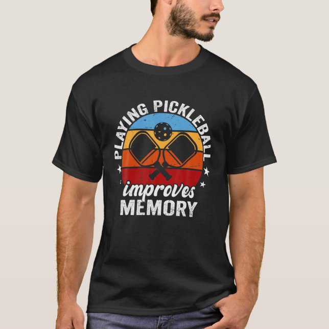 Camiseta Funny Dink Player Playing Pickleball Improves Memo (Frente)
