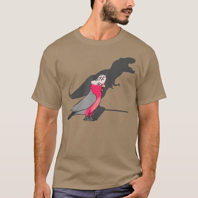 Camiseta Funny Dinosaur shadow Tre rosebreasted Galah (Frente)