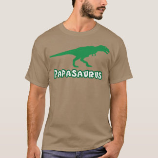 Camiseta Funny Dinosaur T-rex Papasaurus Father's Day T-shi
