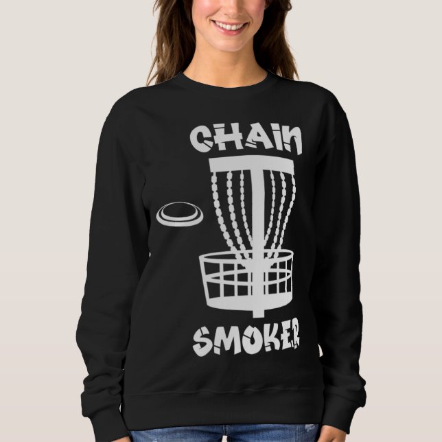 Camiseta Funny Disc Golf Chain Smoker (Frente)