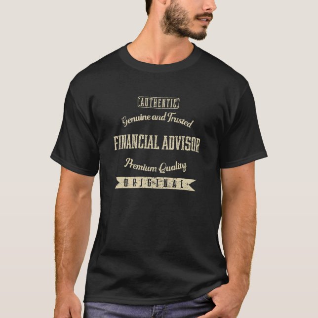 Camiseta Funny do Consultor Financeiro Genuíno e Confiável (Frente)