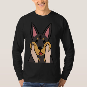 Camiseta Funny Doberman Chubby Cheeks