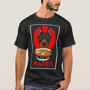 Camiseta Funny Doberman Pinscher Ramen Dog Gift