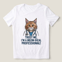 Camiseta Funny Doctor Cat Medical Humor Illustration