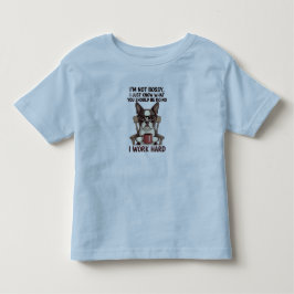 Camiseta Funny Dog Bossy Work Hard