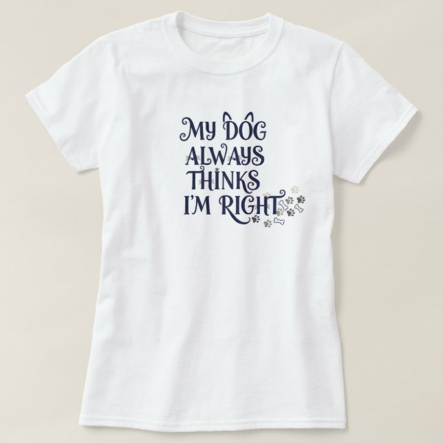 Camiseta Funny Dog Text (Frente do Design)