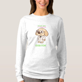 Camiseta Funny DOG-TOR Cartoon Dog Women's Long Sleeve T-Sh