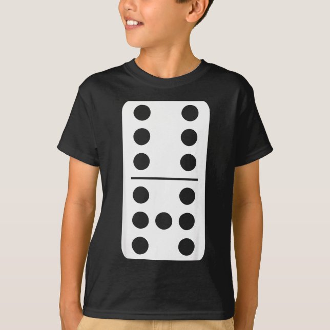 Camiseta Funny Domino Meme Six Seven Play Strategy Number H (Frente)