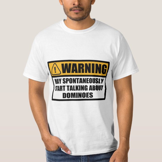 Camiseta Funny Dominoes Player Spontaneously Warning Gift (Frente)