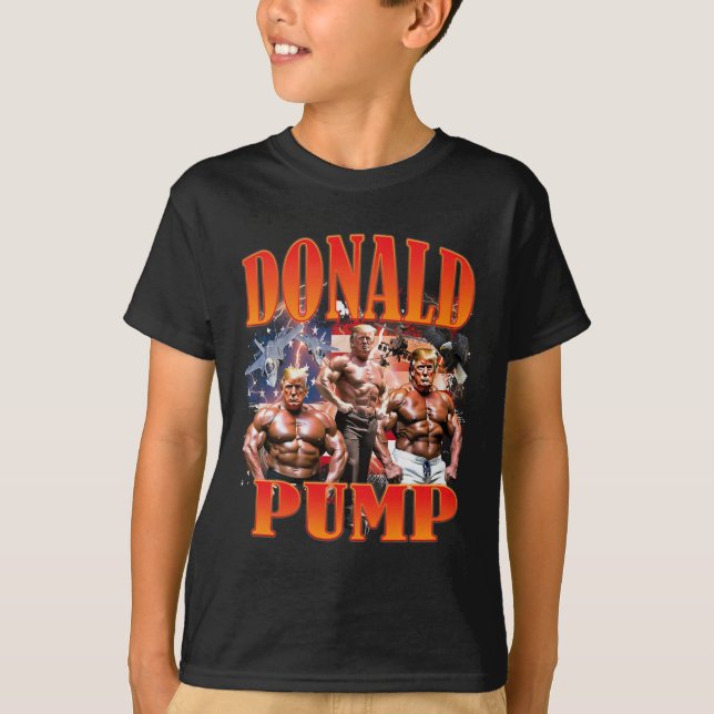 Camiseta Funny Donald Pump Pro Trump 47th 45th Gym Usa Supp (Frente)