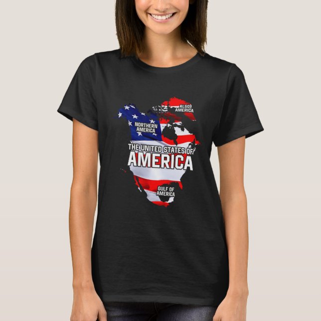 Camiseta Funny Donald Trump American Flag Canadá (Frente)