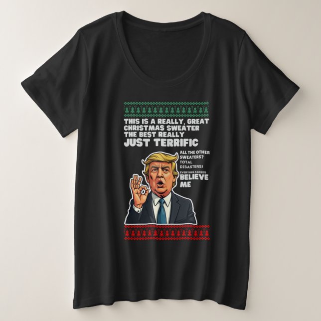 Camiseta Funny Donald Trump Feia Parody (Frente do Design)