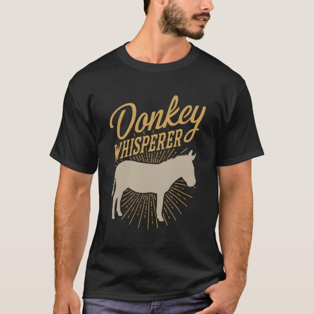 Camiseta Funny Donkey Whisperer Spirit Design (Frente)