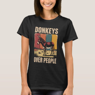 Camiseta Funny Donkeys Over People Donkey