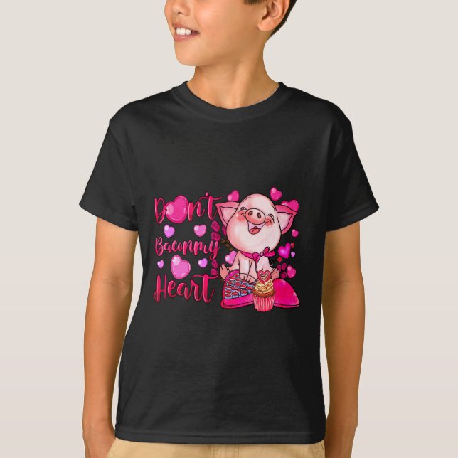 Camiseta Funny Dont Bacon My Heart Cute G Valentines Da  (Frente)