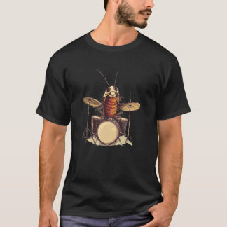 Camiseta Funny Drumming Cockroach Costume for Drums and Roc