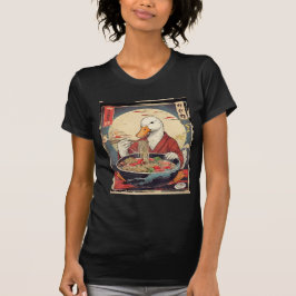 Camiseta Funny Duck Eating Ramen Japanese Art