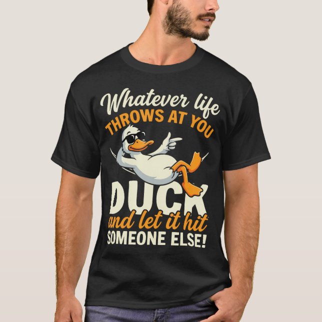Camiseta Funny Duck Quote Humor ns Cartoon (Frente)