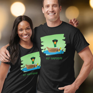 Camiseta Funny Duck Sip Happens
