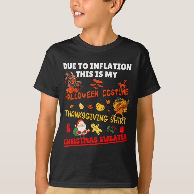 Camiseta Funny Due To Inflation This Is Xmas New Year's Eve (Frente)