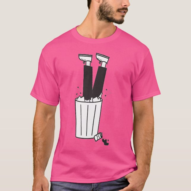 Camiseta Funny Dumpster Diving Bin (Frente)
