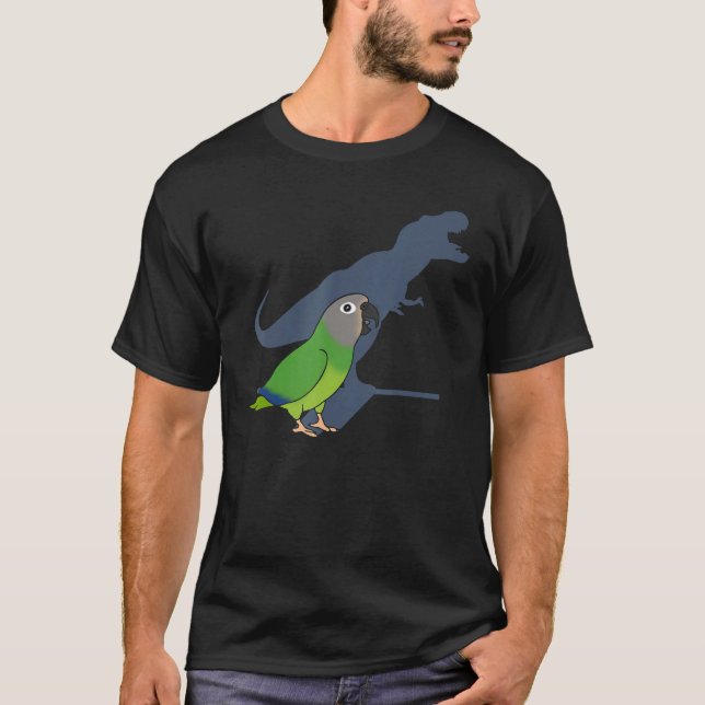 Camiseta Funny Dusky chefiada Conure T-rex, dinossauro papa (Frente)