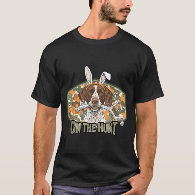Camiseta Funny easter labrador retriever on the hunt bunny (Frente)