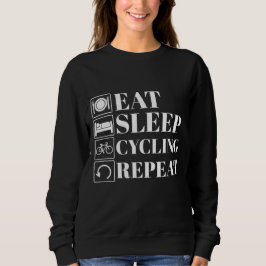 Camiseta funny eat sleep cycling repeat for cyclists