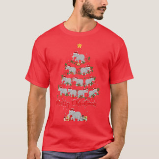 Camiseta Funny Elephant Lover Matching Santa Elephant Chris
