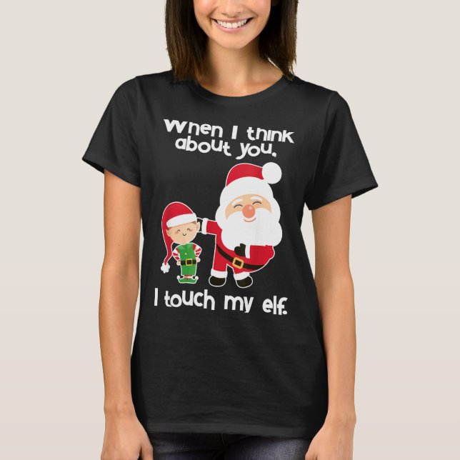 Camiseta Funny Elf Inappropriate Adult Humor Christmas Gift (Frente)
